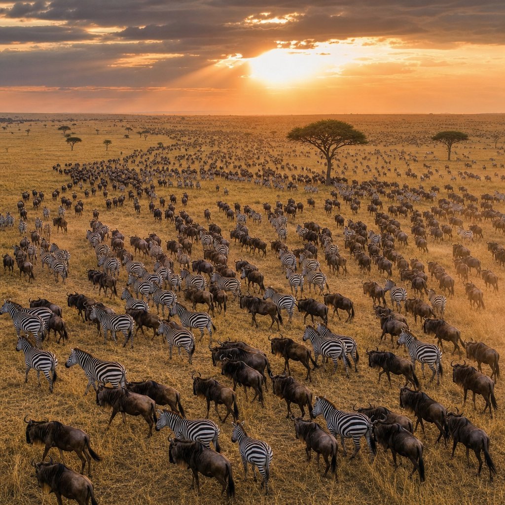 Serengeti migration herds